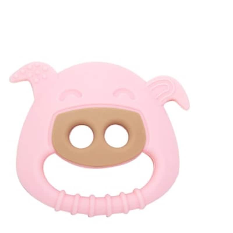 Μασητικά Teether Σιλικόνης Fda Γουρουνάκι Ροζ Sensory Της Marcus Και Μarcus -mnmbb15pg