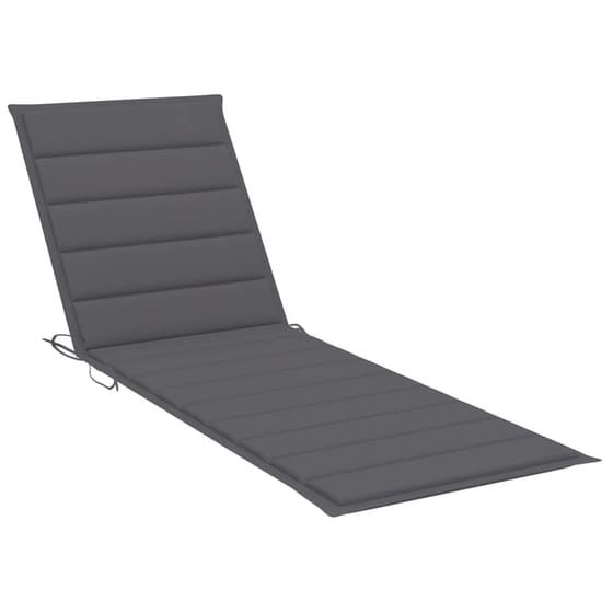 Ξαπλώστρα VidaXL από Μασίφ Ξύλο Ακακίας 200x68x30-86 cm - Γκρι/Ανθρακί image 12