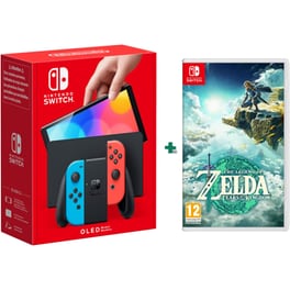 Nintendo Switch OLED Model Neon Blue/Neon Red & The Legend of Zelda: Tears of The Kingdom