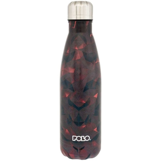 Θερμός Polo Ανοξείδωτο Shapes Μαύρο/Κόκκινο 500ml image 0