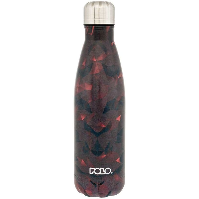 POLO Θερμός Polo Ανοξείδωτο Shapes Μαύρο/Κόκκινο 500ml