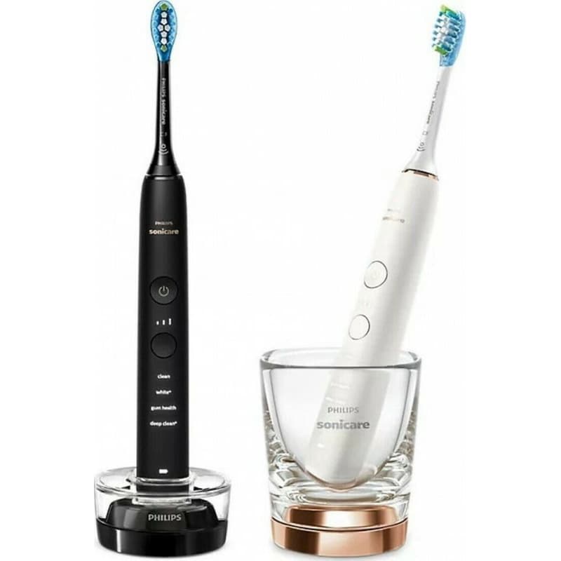 PHILIPS Σετ Ηλεκτρικές Οδοντόβουρτσες PHILIPS Sonicare DiamondClean 9000 HX9914/57 - Μαύρο/Ροζ Χρυσό