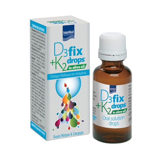 Intermed Vitamin D3 + K2 Fix Drops - 12ml image 0