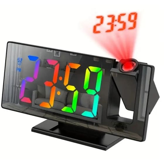 Ψηφιακό Ρολόι με Projection Gaossio Ds-3618lp-c - Μαύρο image 0