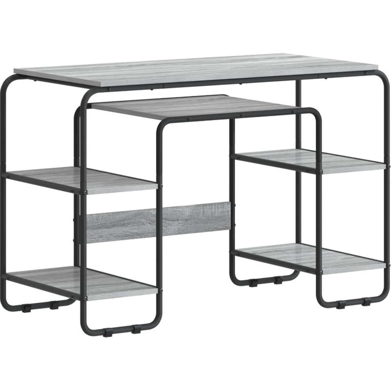 Γραφείο VidaXL με Αποθηκευτικό Χώρο 113,5x52x75,5 cm - Γκρι Sonoma