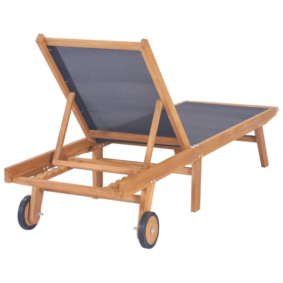 Σετ Ξαπλώστρες VidaXL από Μασίφ Teak 2Τμχ - Καφέ image 2