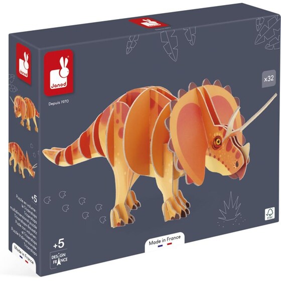 Janod Dino - 3d Παζλ Τρικερατοπας image 0