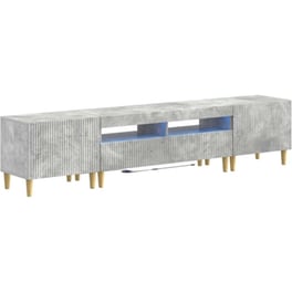 Έπιπλο Τηλεόρασης VidaXL ARNHEM με LED 3 τμχ 198 x 35 x 43 cm - Γκρι