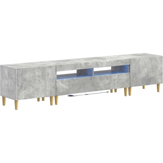 Έπιπλο Τηλεόρασης VidaXL ARNHEM με LED 3 τμχ 198 x 35 x 43 cm - Γκρι image 0