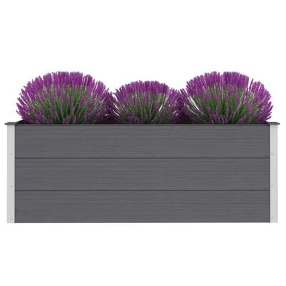 Vidaxl Ζαρντινιέρα Γκρι 150 X 50 X 54 Εκ. Από Wpc image 3