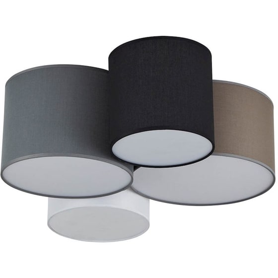 Φωτιστικό Οροφής Πολύφωτο Homelighting Cozy 77-8233 Υφασμάτινο - Λευκό/Γκρι/Μαύρο image 2