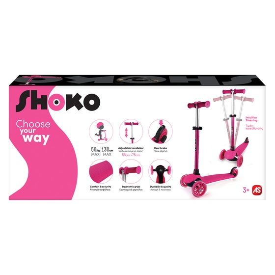Παιδικό Πατίνι Τρίτροχο Shoko Twist & Roll Go Fit - Ροζ image 11