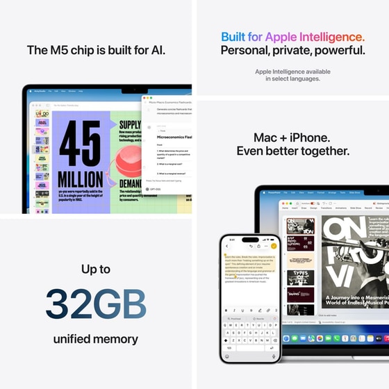 Apple MacBook Air with M5 Chip 15.3" QHD (Apple M5/16GB/1TB SSD/MacOS) Sky Blue image 7