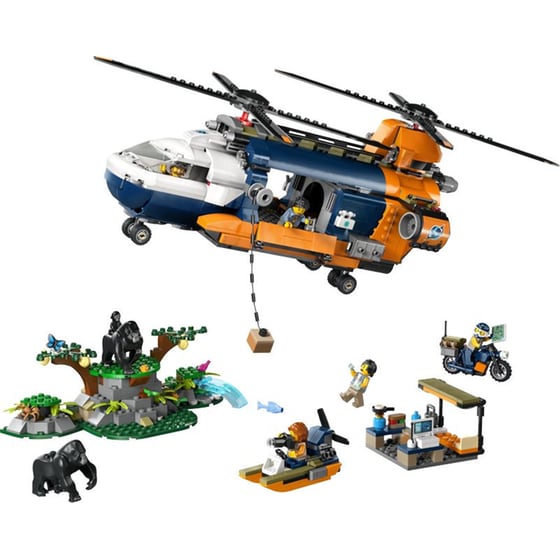 LEGO® City Jungle Explorer Helicopter at Base Camp (60437) image 1