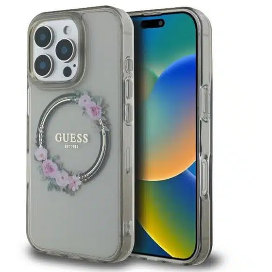 Θήκη Apple iPhone 16 Pro - Guess Flower - Black image 0
