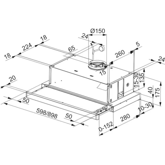 FRANKE NEW FLEX FTC 912 XS 90 cm Inox Απορροφητήρας Συρόμενος image 2