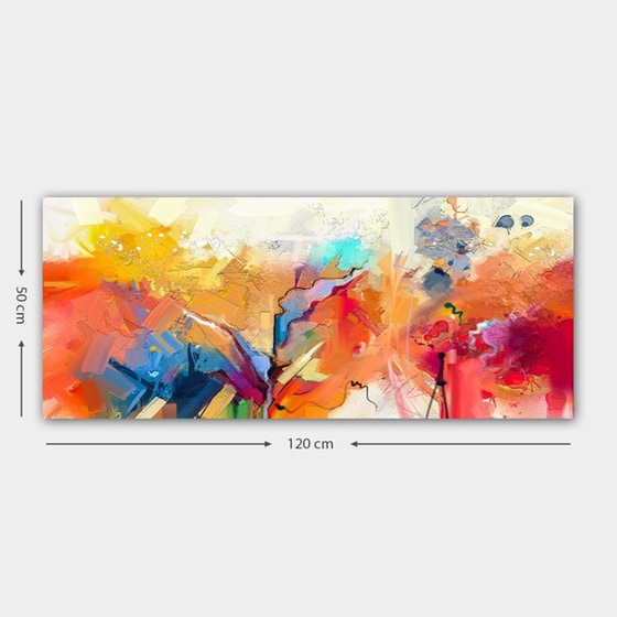 Μοντέρνος Πίνακας 24Mall Αφηρημένο Σχέδιο 50x120 cm image 2