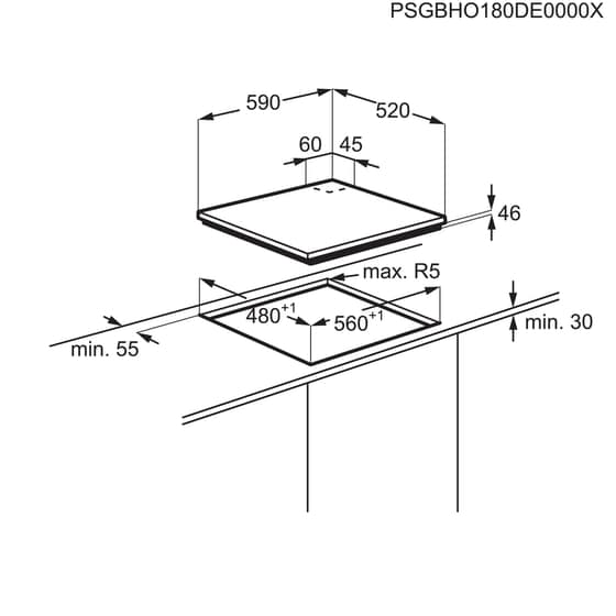 ELECTROLUX KGG6426K Gas on Glass 59 cm Μαύρο Εστία Αερίου Αυτόνομη image 8