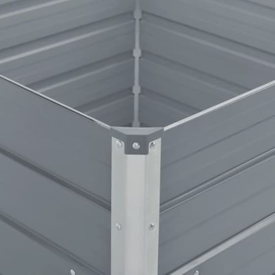 Vidaxl Ζαρντινιέρα Ψηλή Γκρι 100 X 100 X 77 Εκ. Από Γαλβανισμένο Χάλυβα image 4