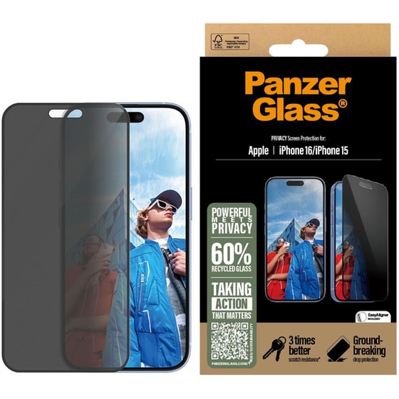 Προστατευτικό οθόνης Apple iPhone 16 - PanzerGlass Privacy Screen Protection image 2