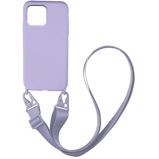 Θήκη Samsung Galaxy A03 4G - Sonique Carryhang Liquid Silicone Strap - Λιλά image 0