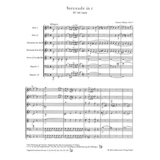 Βιβλίο Για Σύνολα Barenreiter Mozart - Serenade In C Minor [pocket Score] image 2