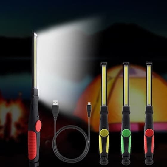 Αδιάβροχος Επαναφορτιζόμενος Φακός Led 500lm Usb Cob Φωτισμός Εργασίας Με Μαγνητική Βάση Χειρός image 0