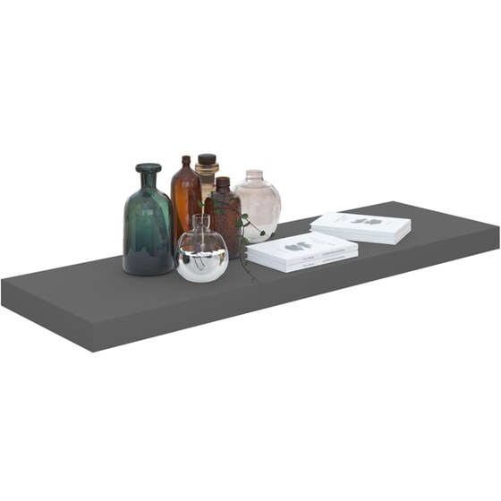 Ράφια Τοίχου VidaXLαπό MDF 80x23.5x3.8 cm 4 Τμχ - Γκρι image 6