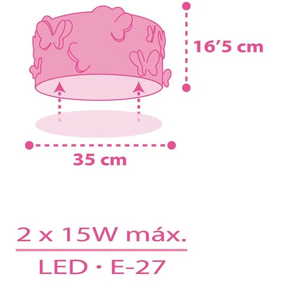 Παιδικό Φωτιστικό Οροφής Ango Butterfly Πλαφονιέρα 62146 image 5