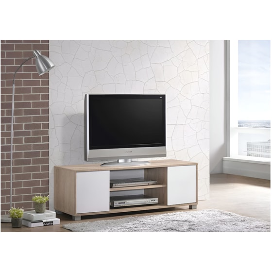 Έπιπλο Τηλεόρασης Polihome Essex 120x40x41cm - Μπεζ/Λευκό image 1