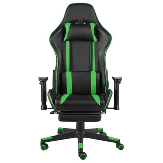 Καρέκλα Gaming Γραφείου VidaXL 20486 από Τεχνητό Δέρμα - Πράσινη image 2