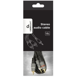 Cablexpert Καλώδιο 35mm Male - 2x  RCA Male - Μαύρο 1.5m