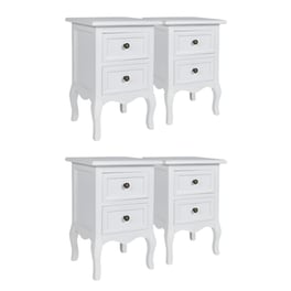 Κομοδίνο Vidaxl Από Mdf 4τμχ 34.5x30x49 cm - Λευκό