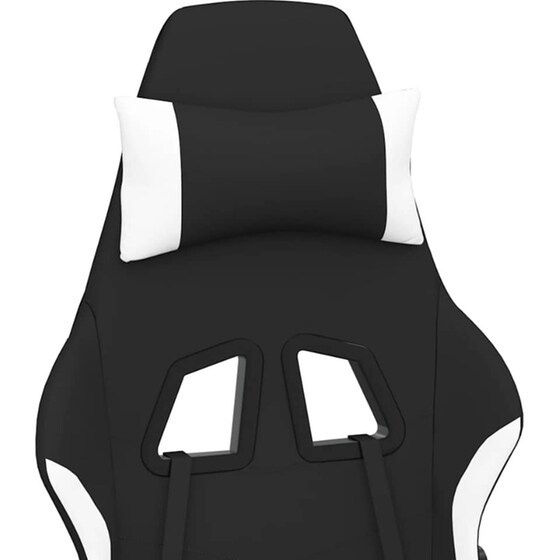 Καρέκλα Gaming VIDAXL 345508 με Υποπόδιο - Μαύρο image 6