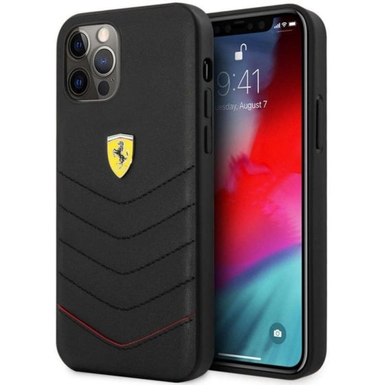 Θήκη Apple iPhone 12 Pro Max - Ferrari - Μαύρο image 3