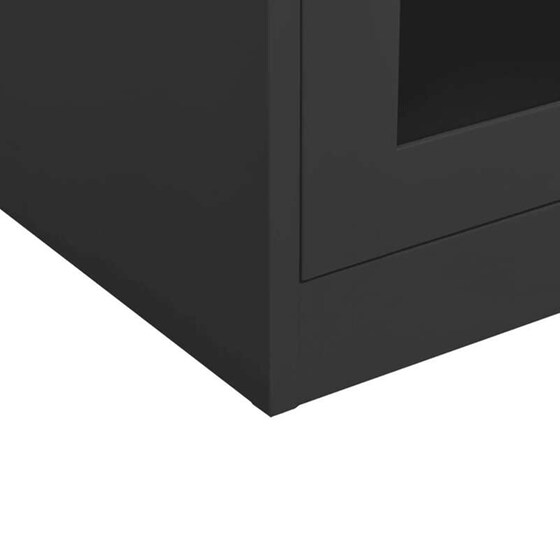 Ντουλάπα Γραφείου Vidaxl Ατσάλινη 90x40x70cm - Ανθρακί image 6