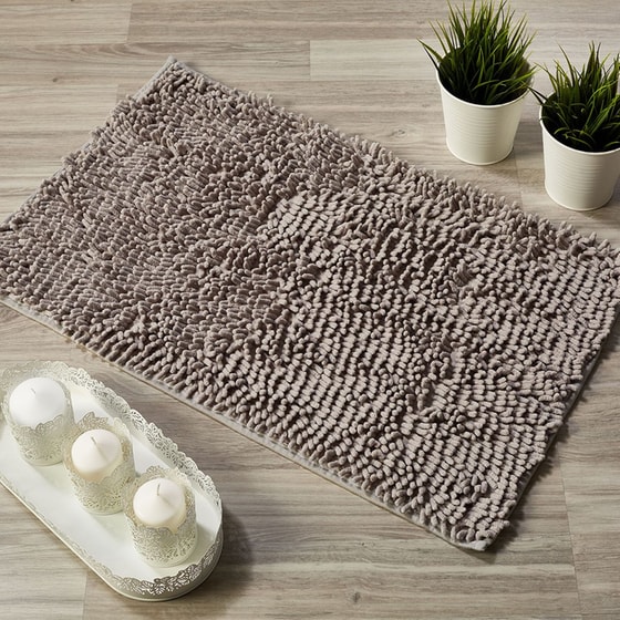 Πατάκι Μπάνιου Whitegg Ορθογώνιο από Πολυεστέρα 50x80 cm - Γκρι image 1