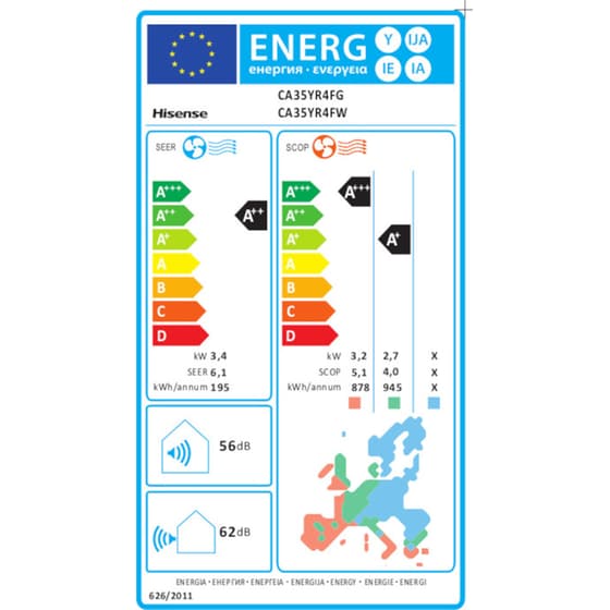 HISENSE Easy Smart CA35YR4FG/CA35YR4FW Κλιματιστικό Inverter 12.000 BTU A++/A+++ image 3