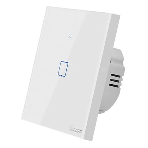 Sonoff Smart Διακόπτης Τχ-t2eu1c, Αφής, Wi-fi, Μονός, Λευκός image 0