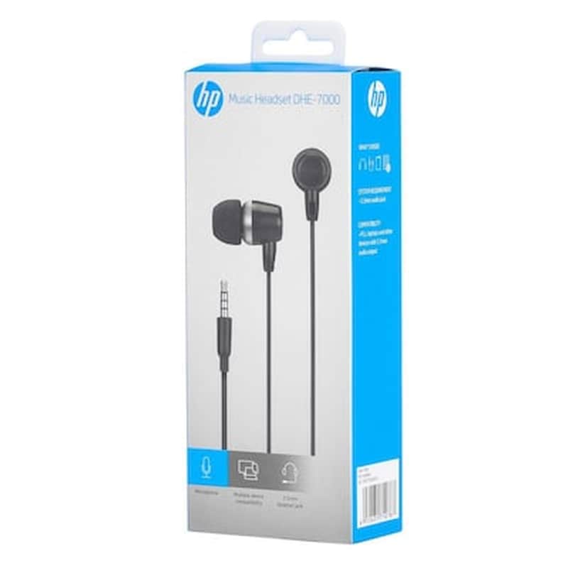 Ακουστικά Handsfree HP DHE-7000 3.5mm Jack - Μαύρο