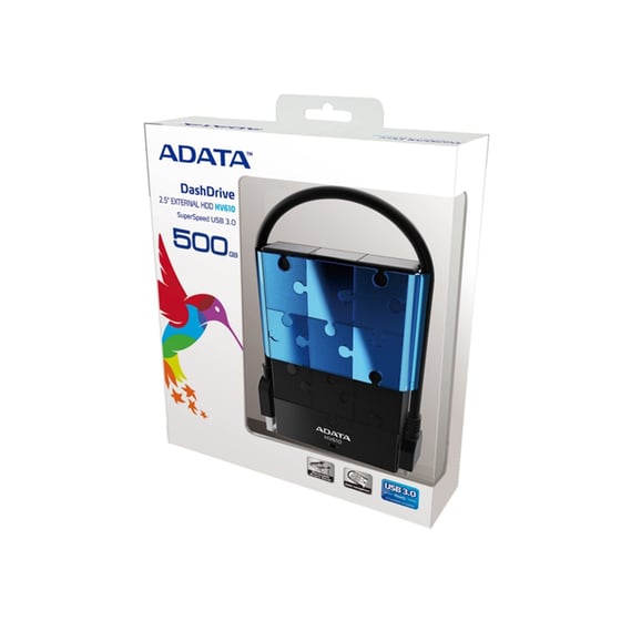 Εξωτερικός σκληρός δίσκος ADATA DashDrive 500GB 2.5" USB 3.0 HV610Μαύρο image 2