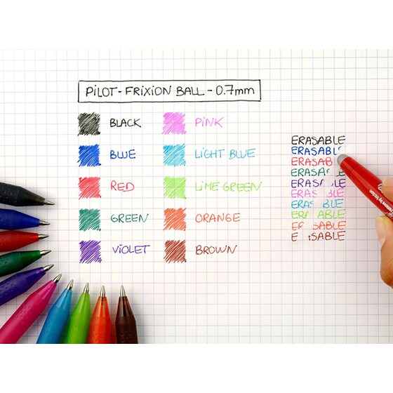 Στυλό Gel Pilot Frixion Ball 0.7mm Ροζ (+3 Ανταλλακτικά) image 3