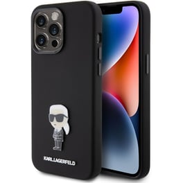 Θήκη Apple iPhone 15 Pro Karl Lagerfeld Ikonik Metal  - Μαύρο