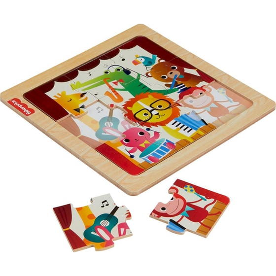 Fisher Price Mini Ξύλινο Παζλ 4 Σχέδια - Τυχαία Επιλογή Σχεδίου image 5