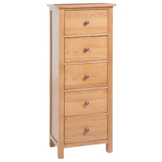 Vidaxl Συρταριέρα Ψηλή 45 X 32 X 110 Εκ. Από Μασίφ Ξύλο Δρυός image 0