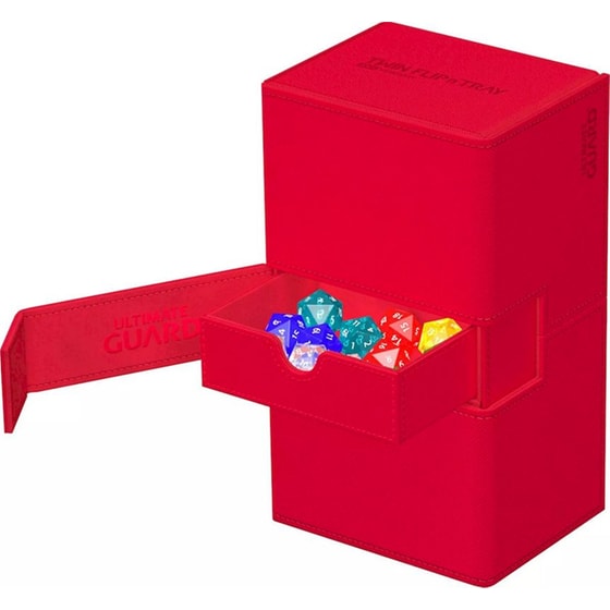 Ultimate Guard Twin Flip`n`tray 200+ Xenoskin Monocolor Red image 1