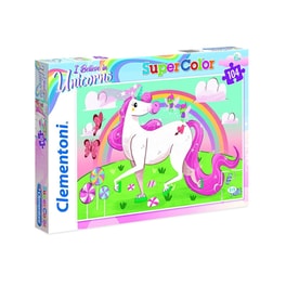 Παιδικό Σετ Παζλ Clementoni Super Color I Believe In Unicorns (20/20 Κομμάτια)