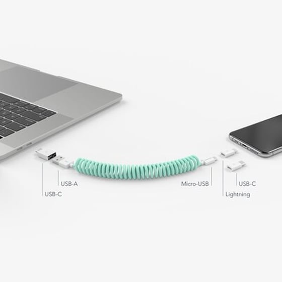 Σετ Καλωδίων Vonmählen Allroundo Usb to Lightning,micro USB,Usb-C 0.5m - Mint image 2