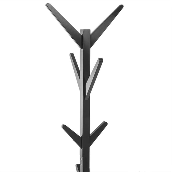 Καλόγερος Ρούχων Spitishop F-v Black Wood 138940a από MDF 44.5x44.5x178cm - Μαύρο image 2