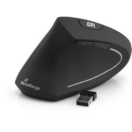 MediaRange MROS233 Ασύρματο Εργονομικό Vertical Ποντίκι - Μαύρο image 3